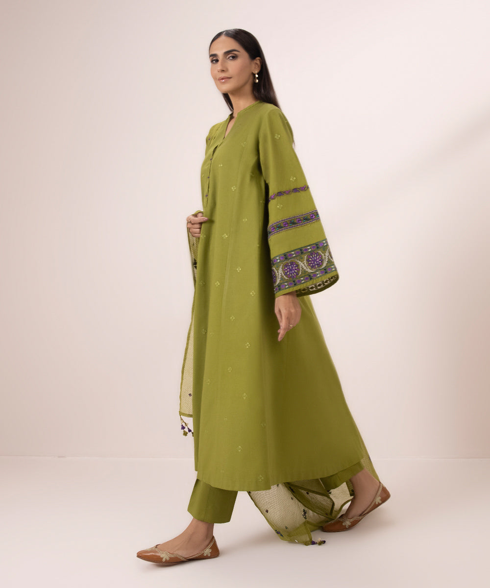 3 Piece - Embroidered Lawn Suit for Sale