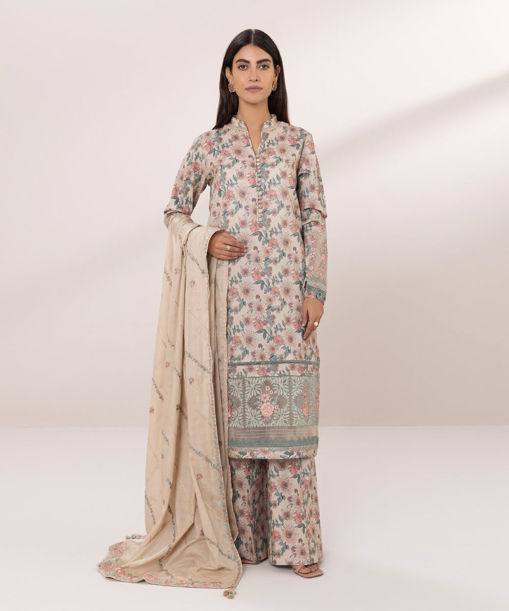 3 Piece - Embroidered Lawn Suit - Shop Now