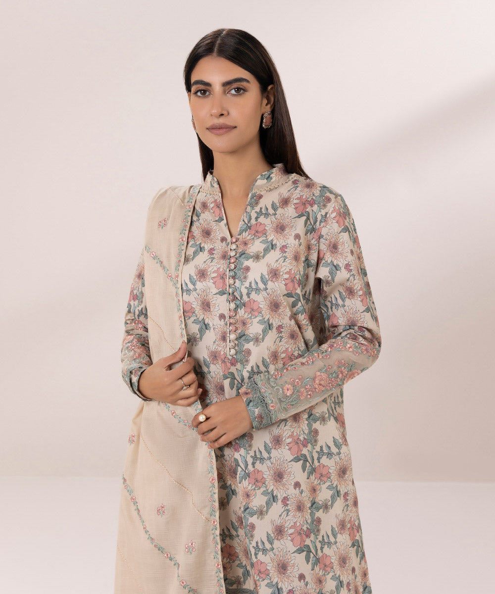 3 Piece - Embroidered Lawn Suit - Shop Now