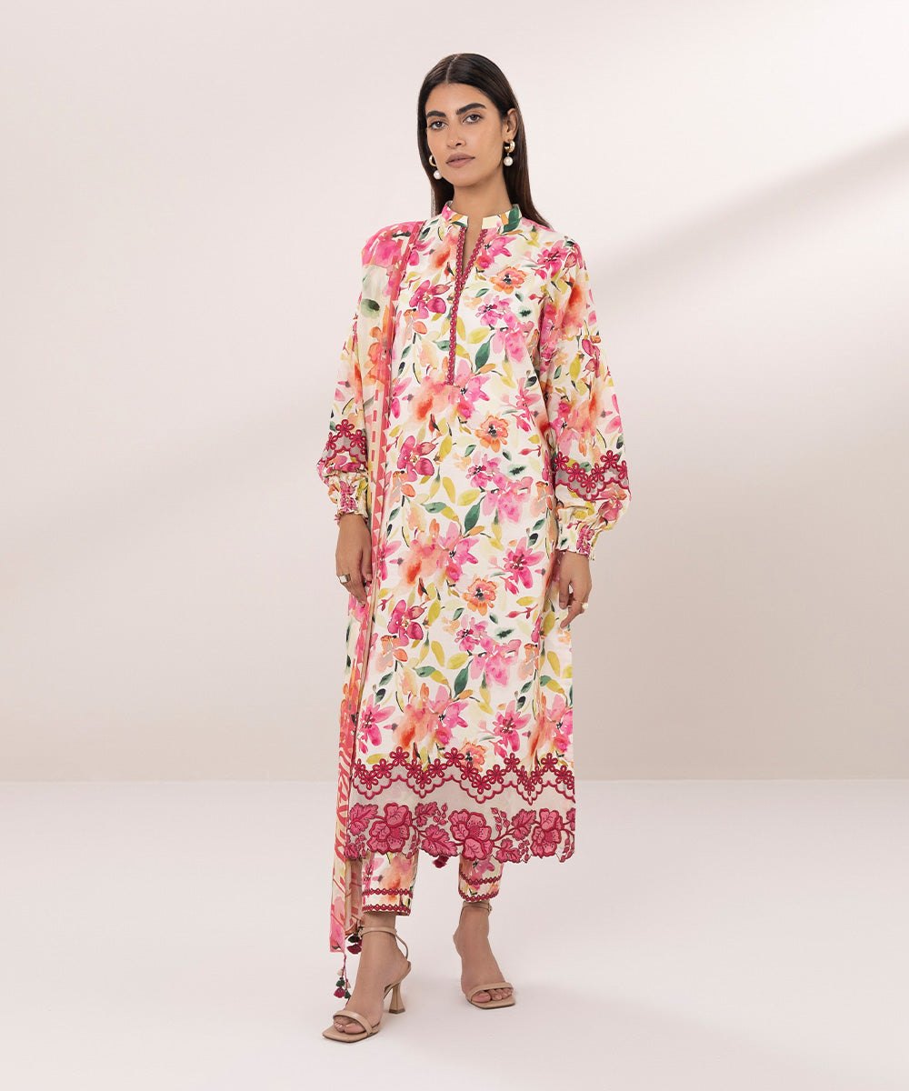 3 Piece Embroidered Lawn Suit