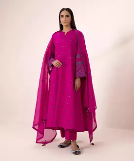 3 Piece Jacquard Suit with Embroidery