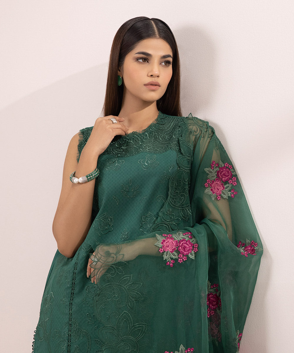 3-Piece Jacquard Suit with Embroidery