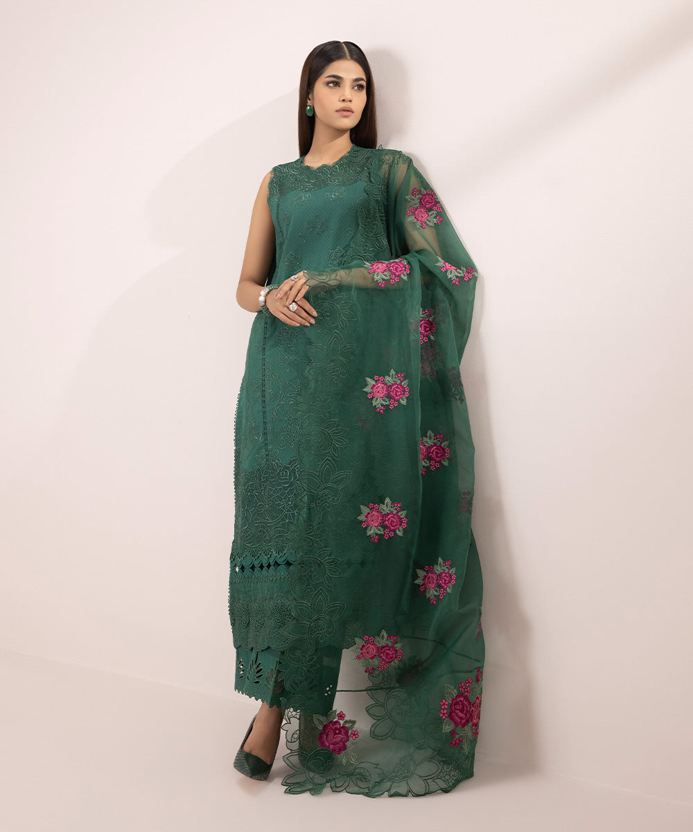 3-Piece Jacquard Suit with Embroidery