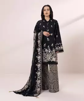 3 Piece Lawn Suit with Embroidery