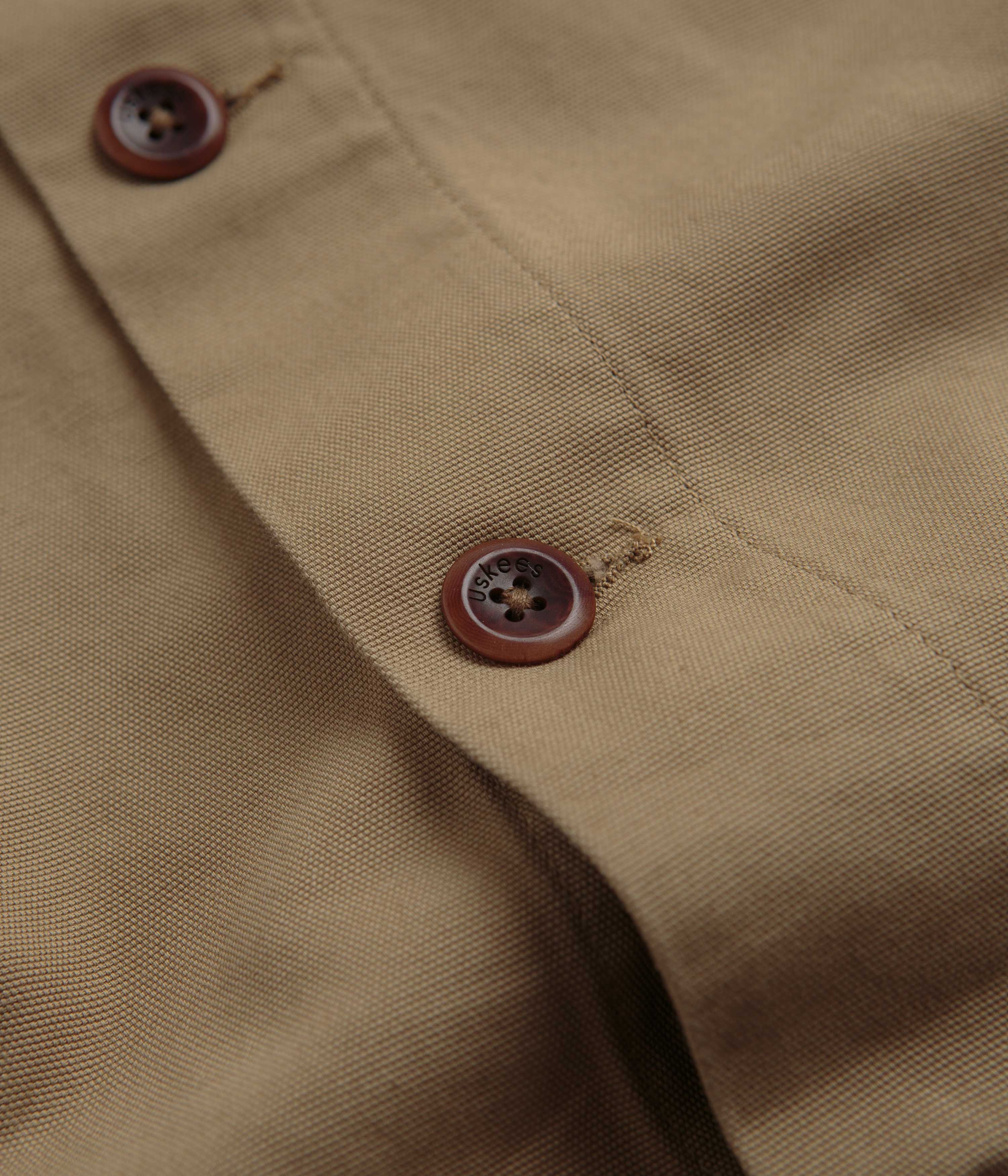 3001 Khaki Buttoned Overshirt by Uskees