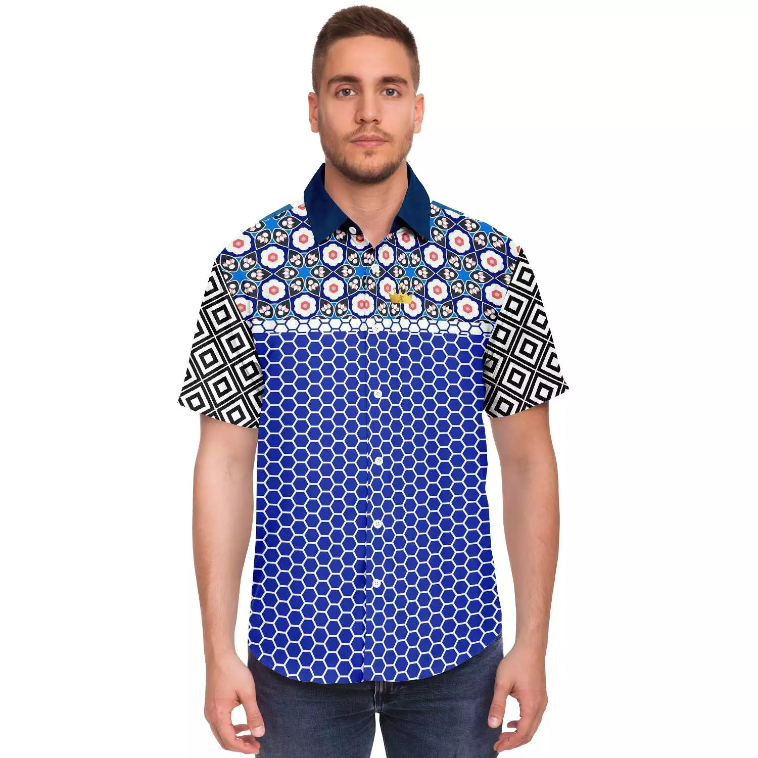 About Time Short Sleeve Button Down Shirt