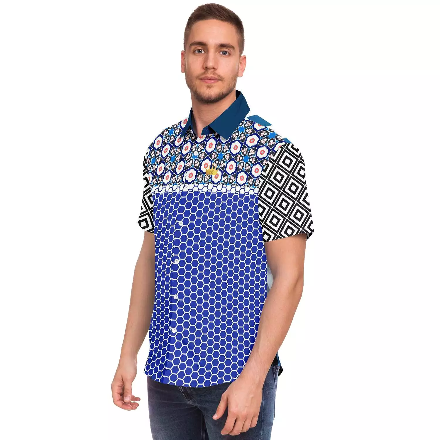 About Time Short Sleeve Button Down Shirt