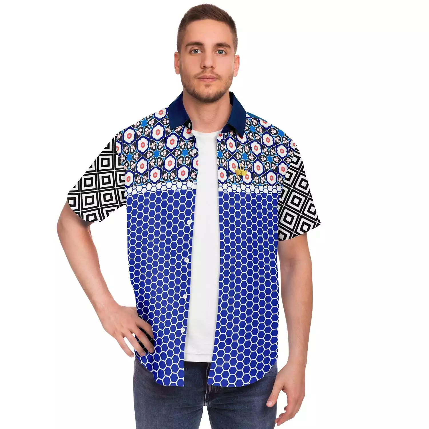 About Time Short Sleeve Button Down Shirt