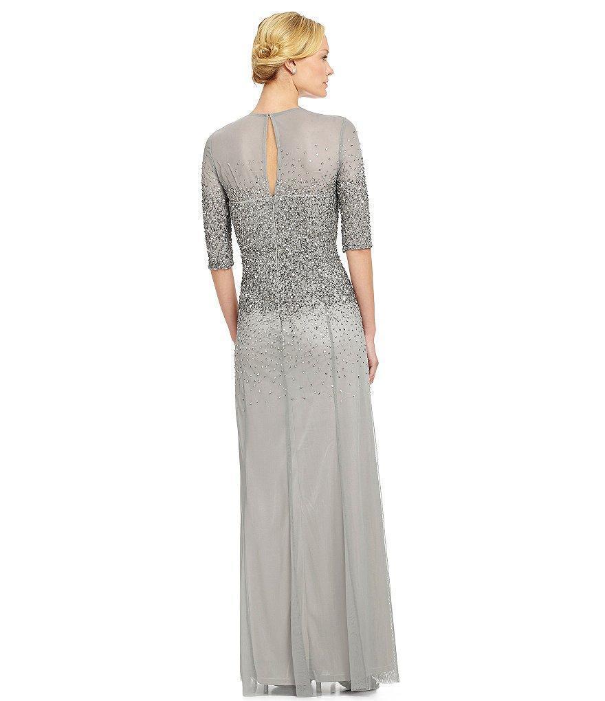 Adrianna Papell 91863330 Sequin Embellished Gown - Mist, Size 12 - Available