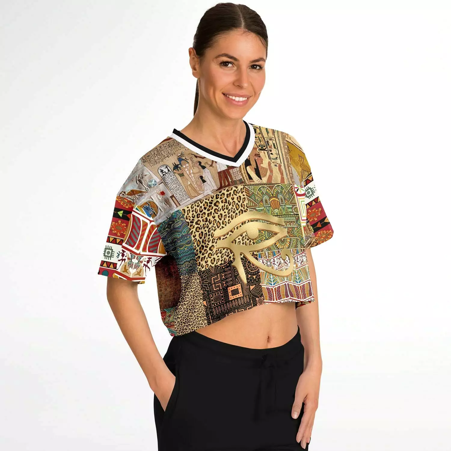 African Print Crop Jersey - Mother Lode.