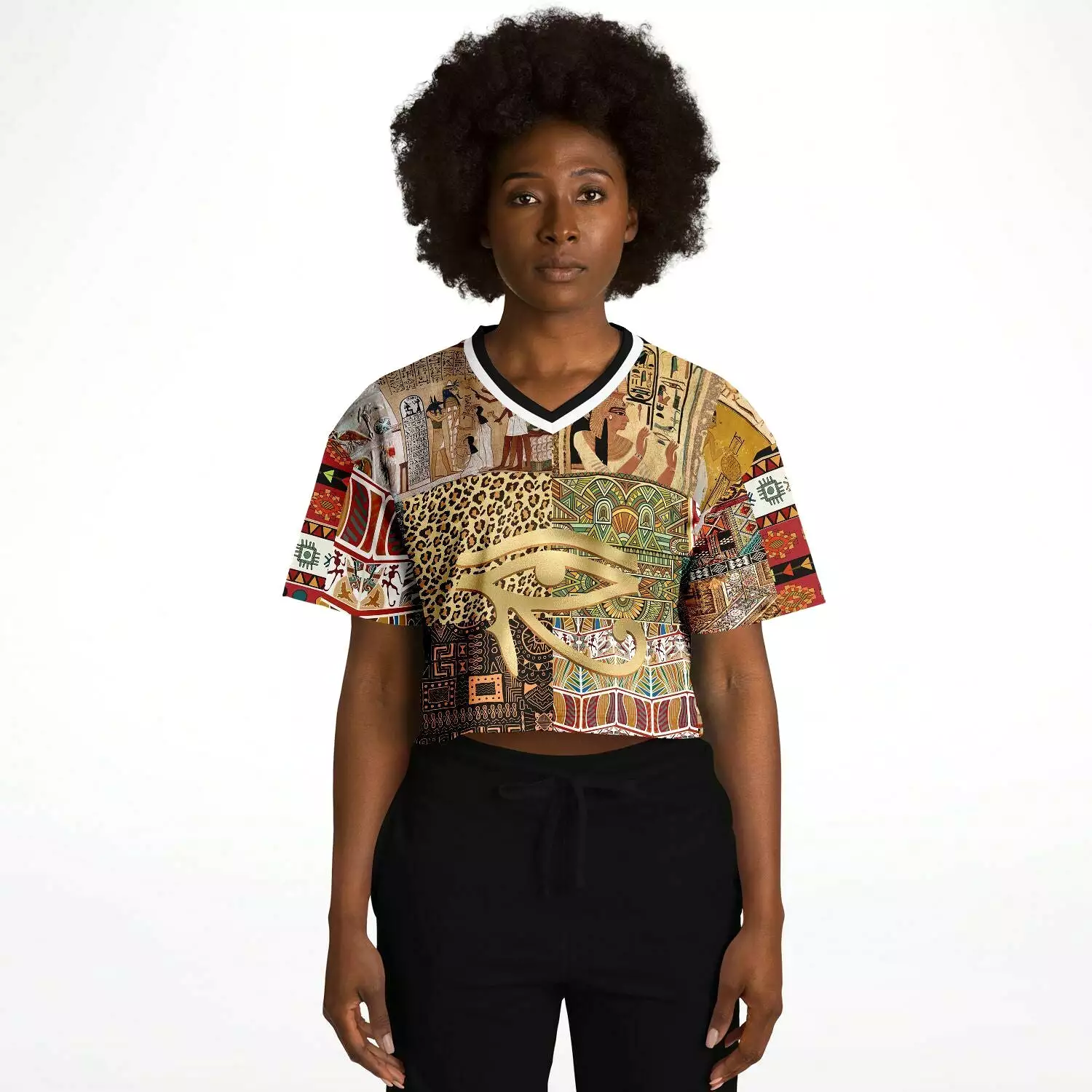 African Print Crop Jersey - Mother Lode.