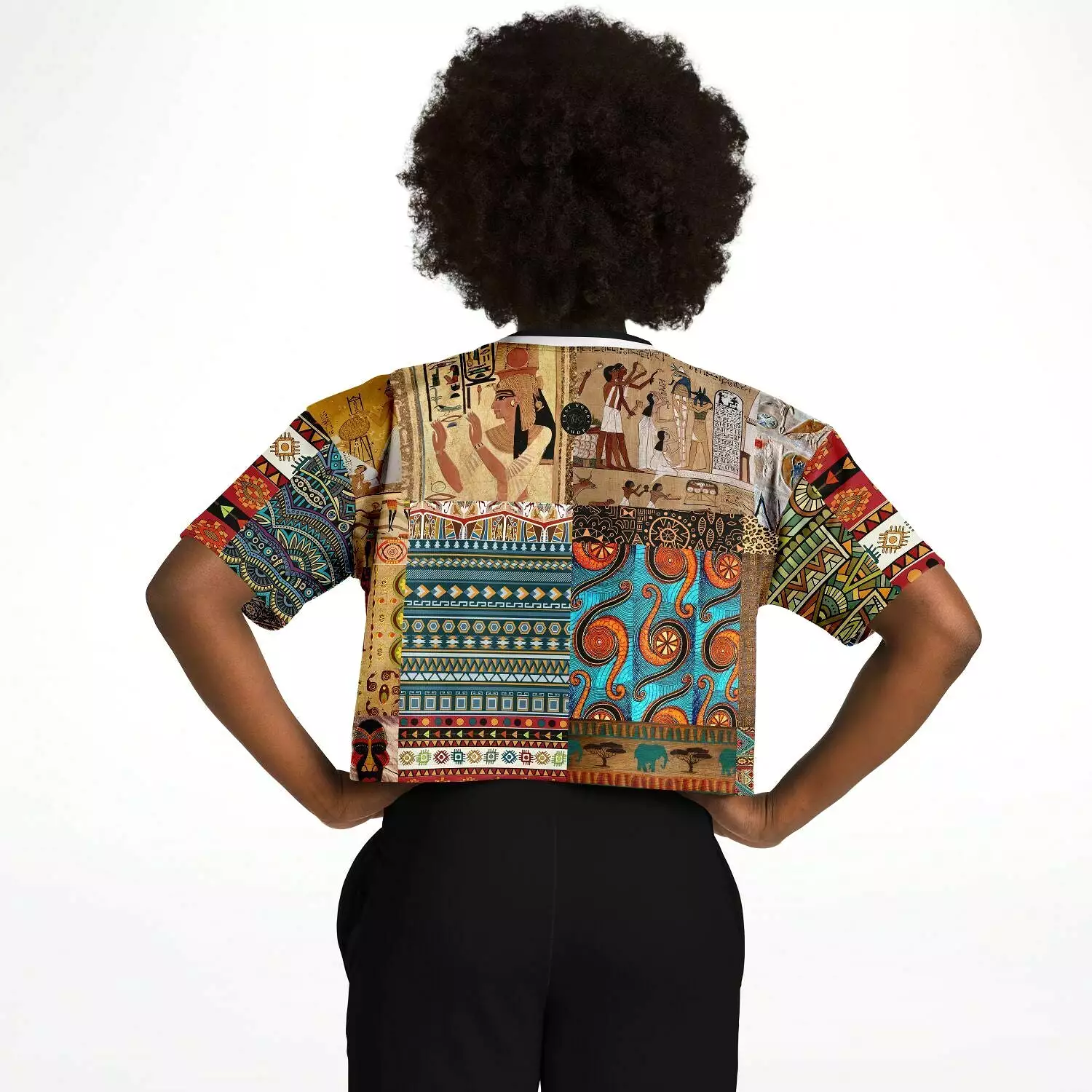 African Print Crop Jersey - Mother Lode.