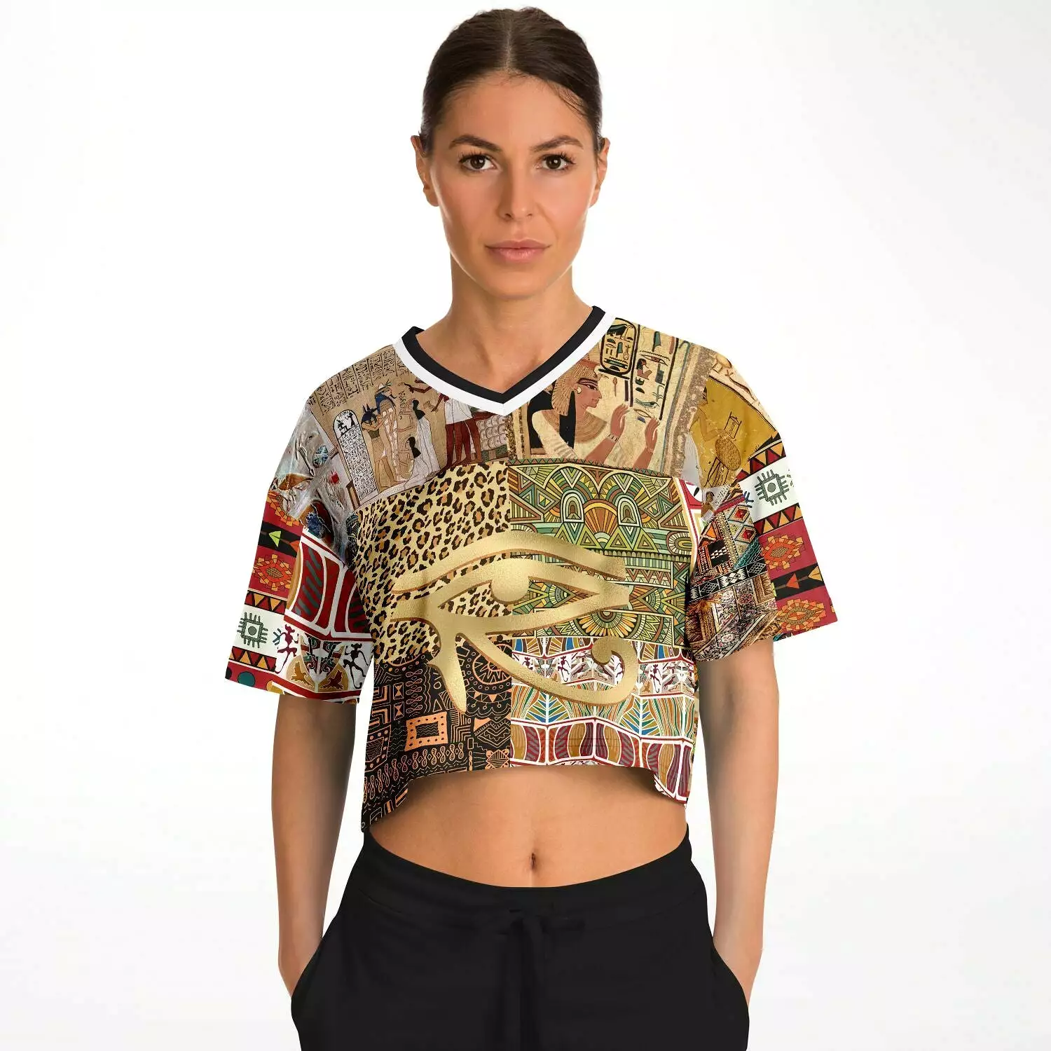 African Print Crop Jersey - Mother Lode.