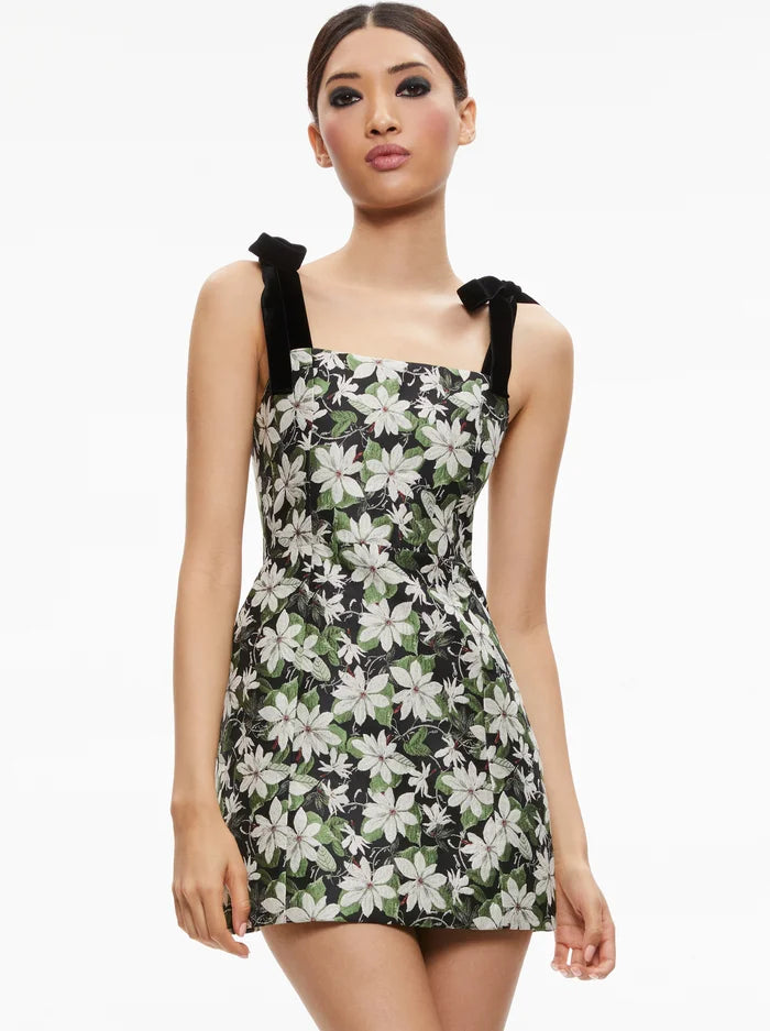 Alice + Olivia Maryann Party Dress Moonlight Floral