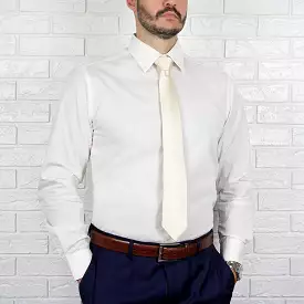 ARTURO Long Sleeve Ivory Dress Shirt