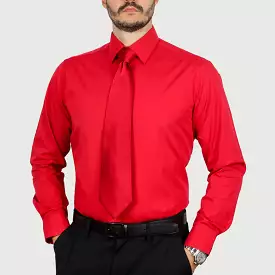 Arturo Plus Size Red Dress Shirt - Modern Fit - Long Sleeve (4XL-6XL)