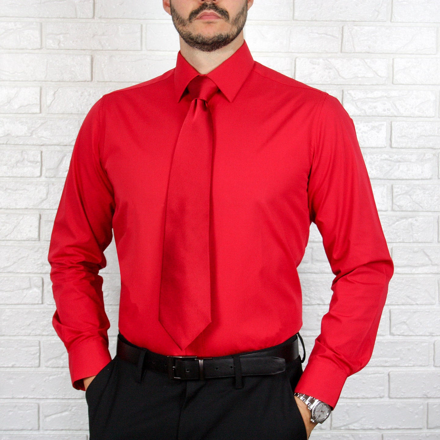 Arturo red dress shirt