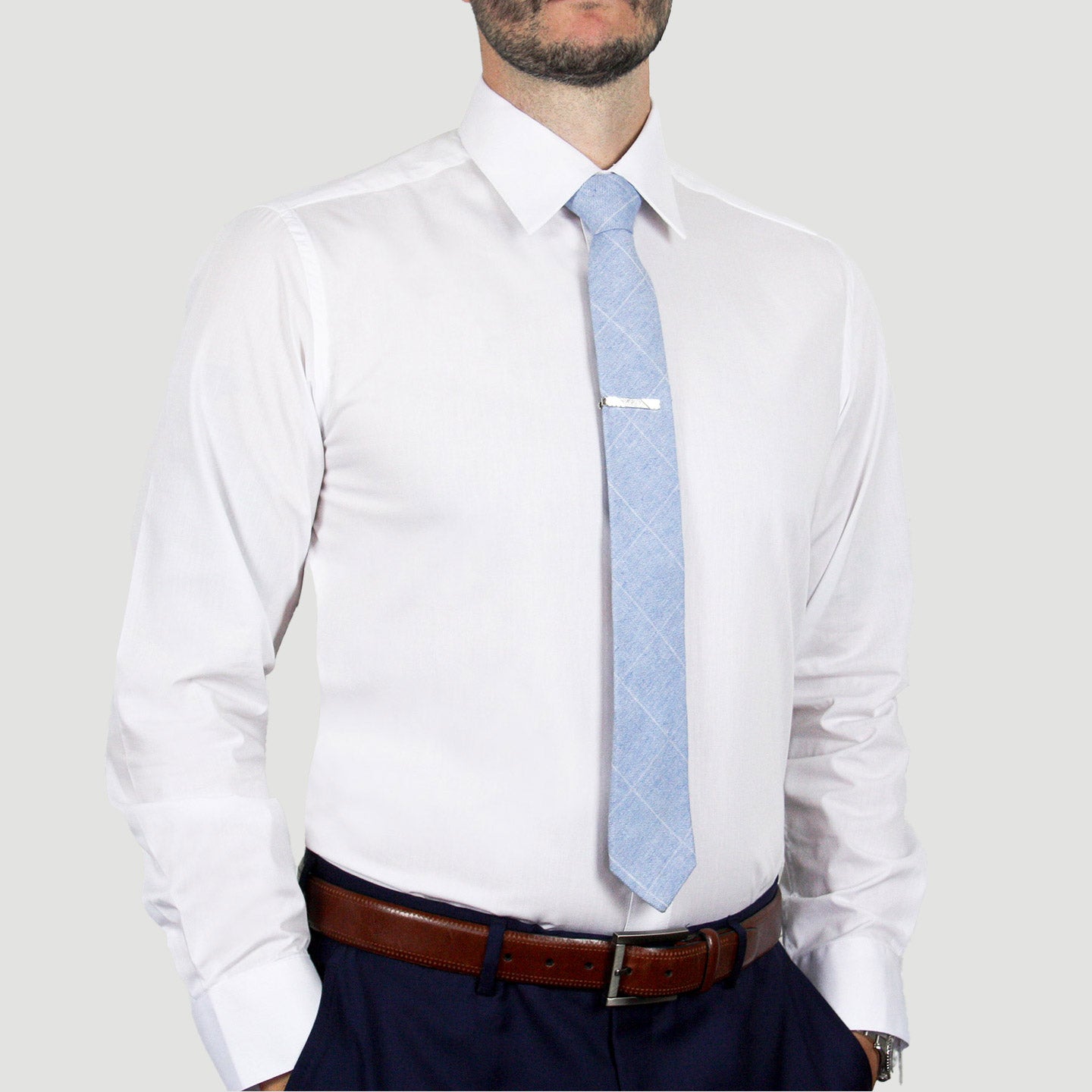 Arturo White Dress Shirt - Modern Fit, Long Sleeve (4X to 6X)