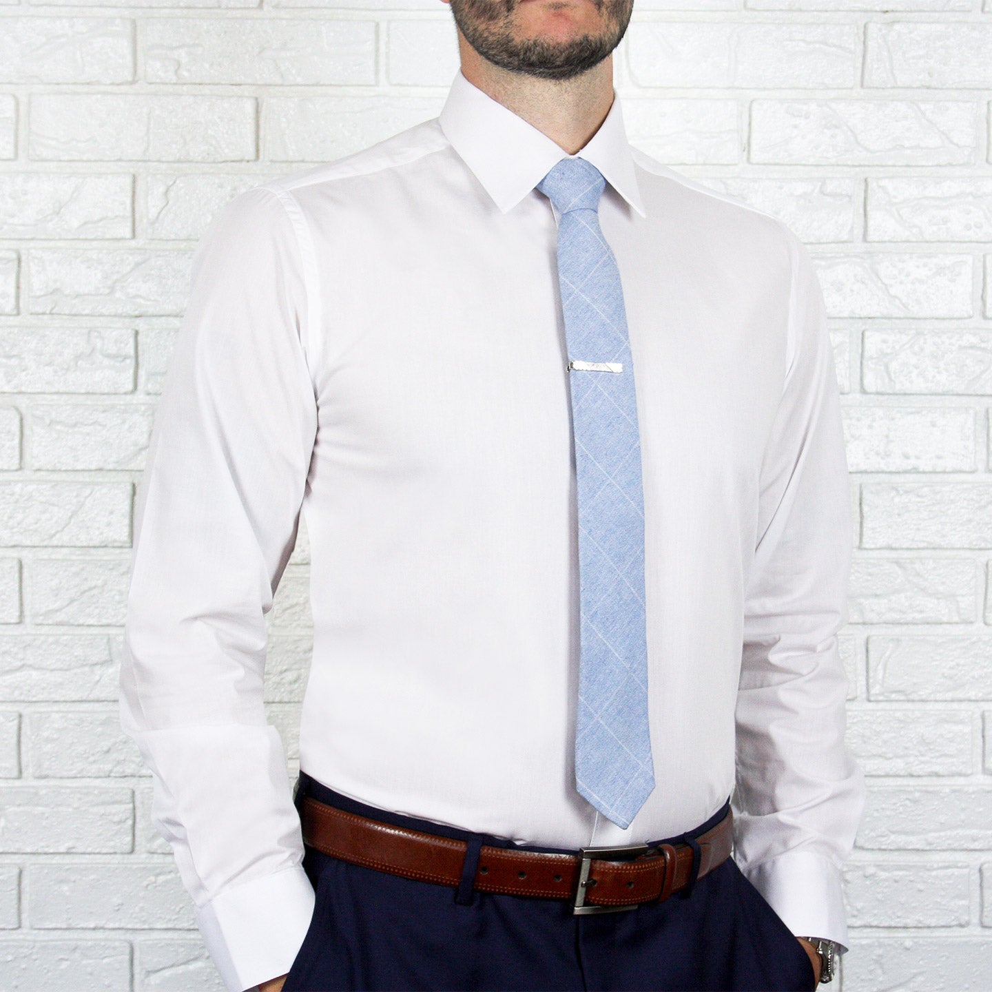 Arturo white dress shirt, slim fit, long sleeve