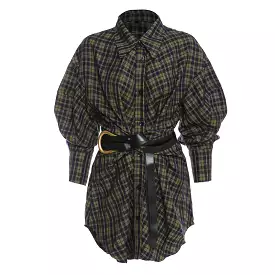 Ashore Plaid Shirt Dress With Belt - Shop Now