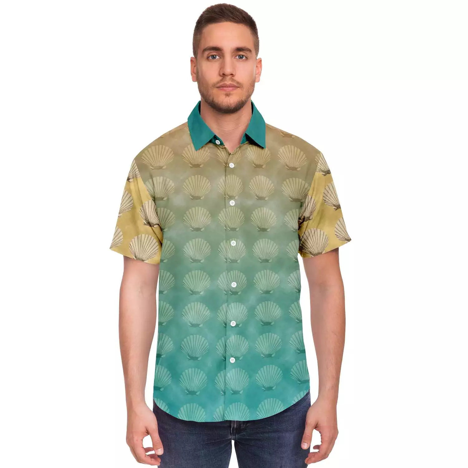 Atlantis Men's Short Sleeve Button-Up Shirt