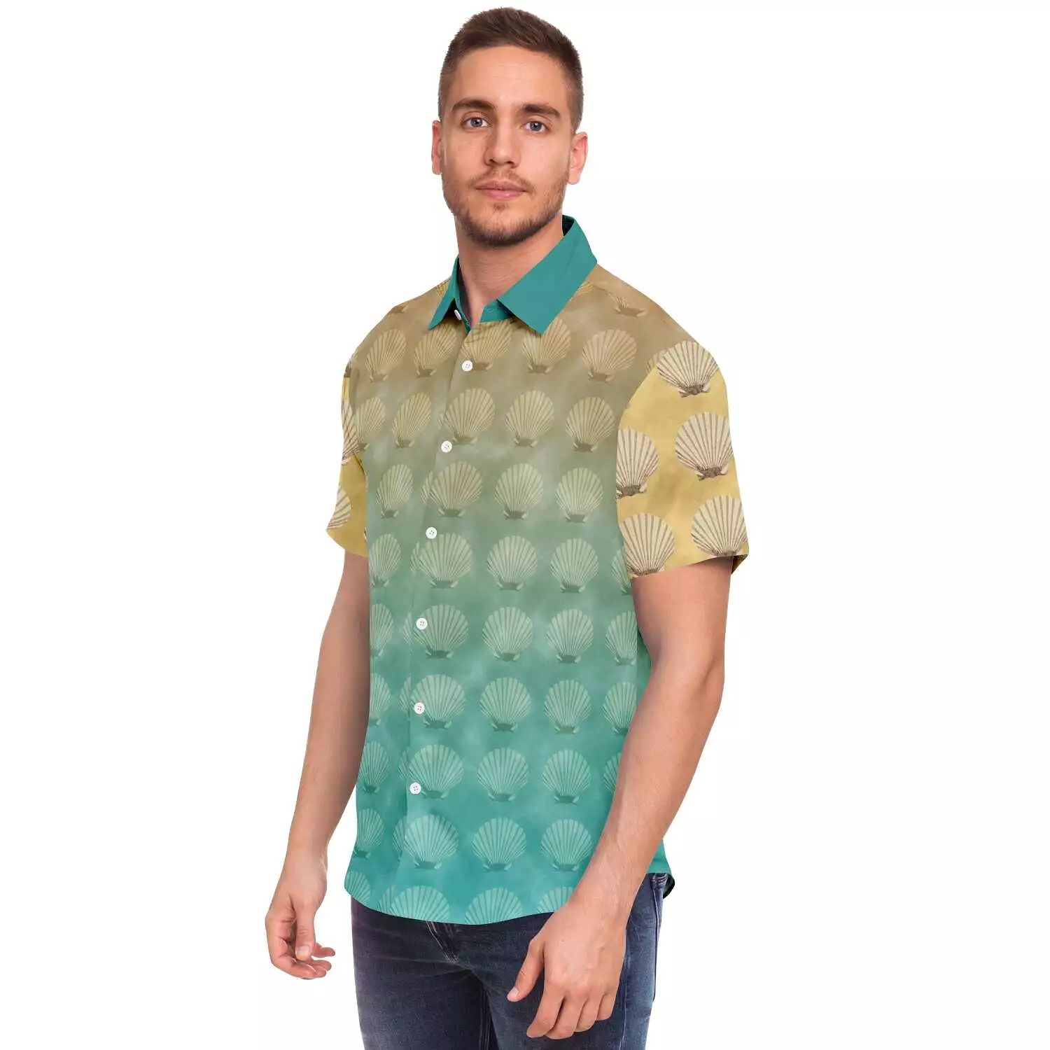 Atlantis Men's Short Sleeve Button-Up Shirt