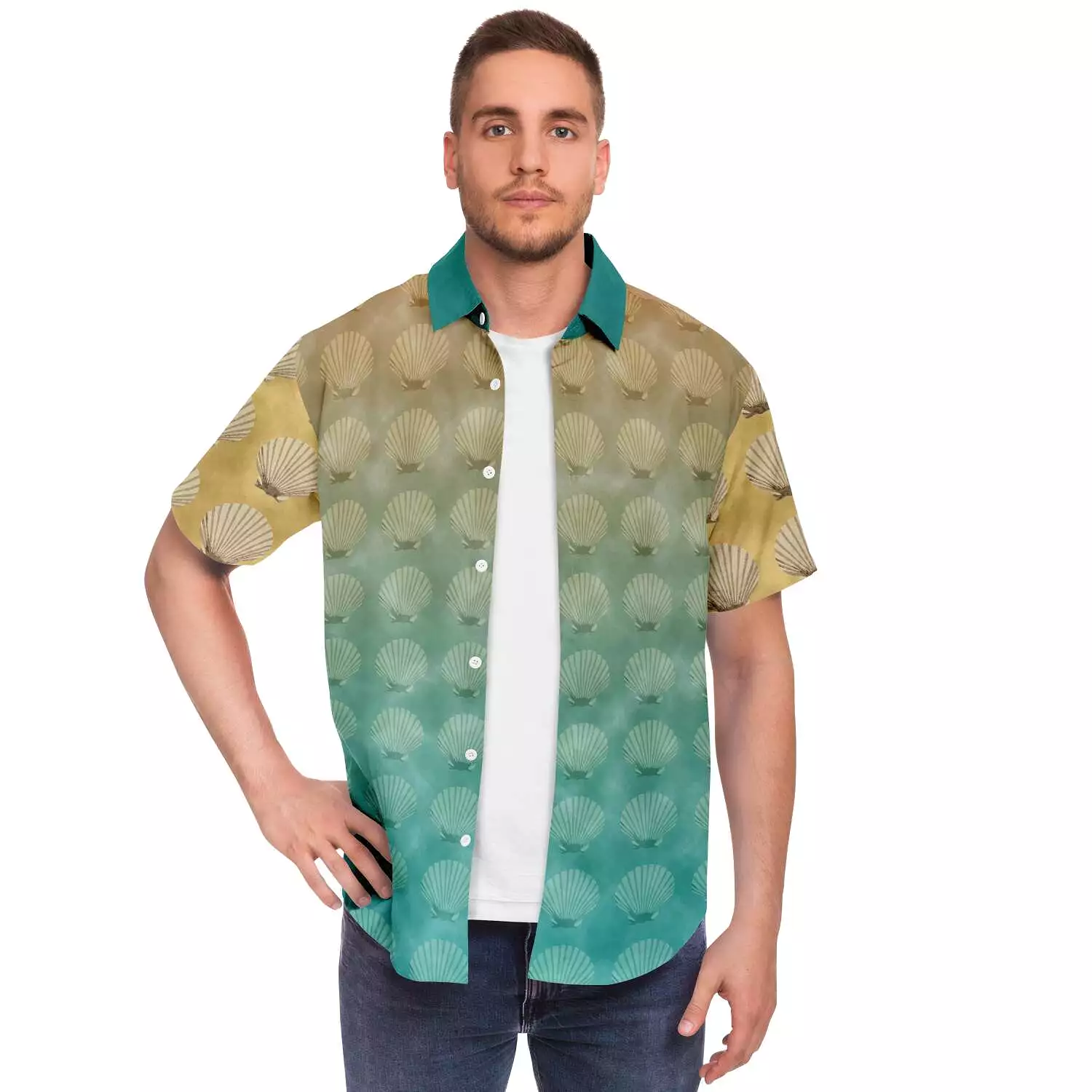 Atlantis Men's Short Sleeve Button-Up Shirt