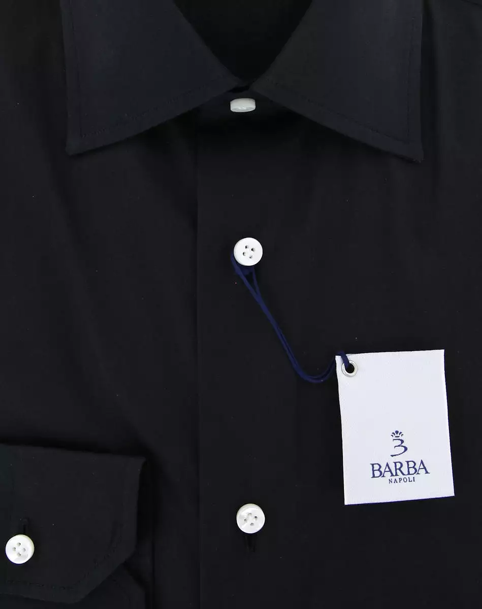 Barba Napoli Black Slim-Fit Shirt