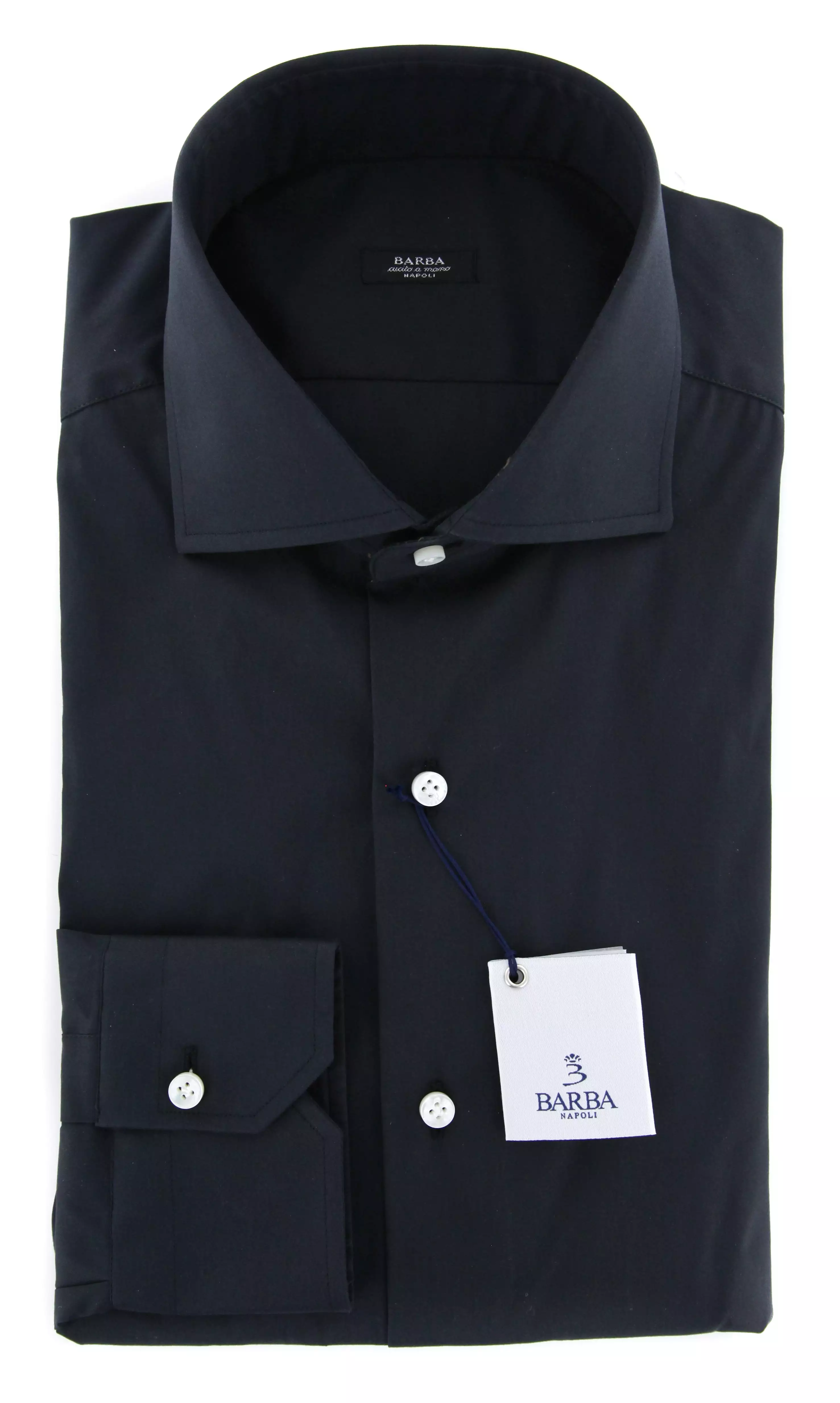 Barba Napoli Extra Slim Black Shirt