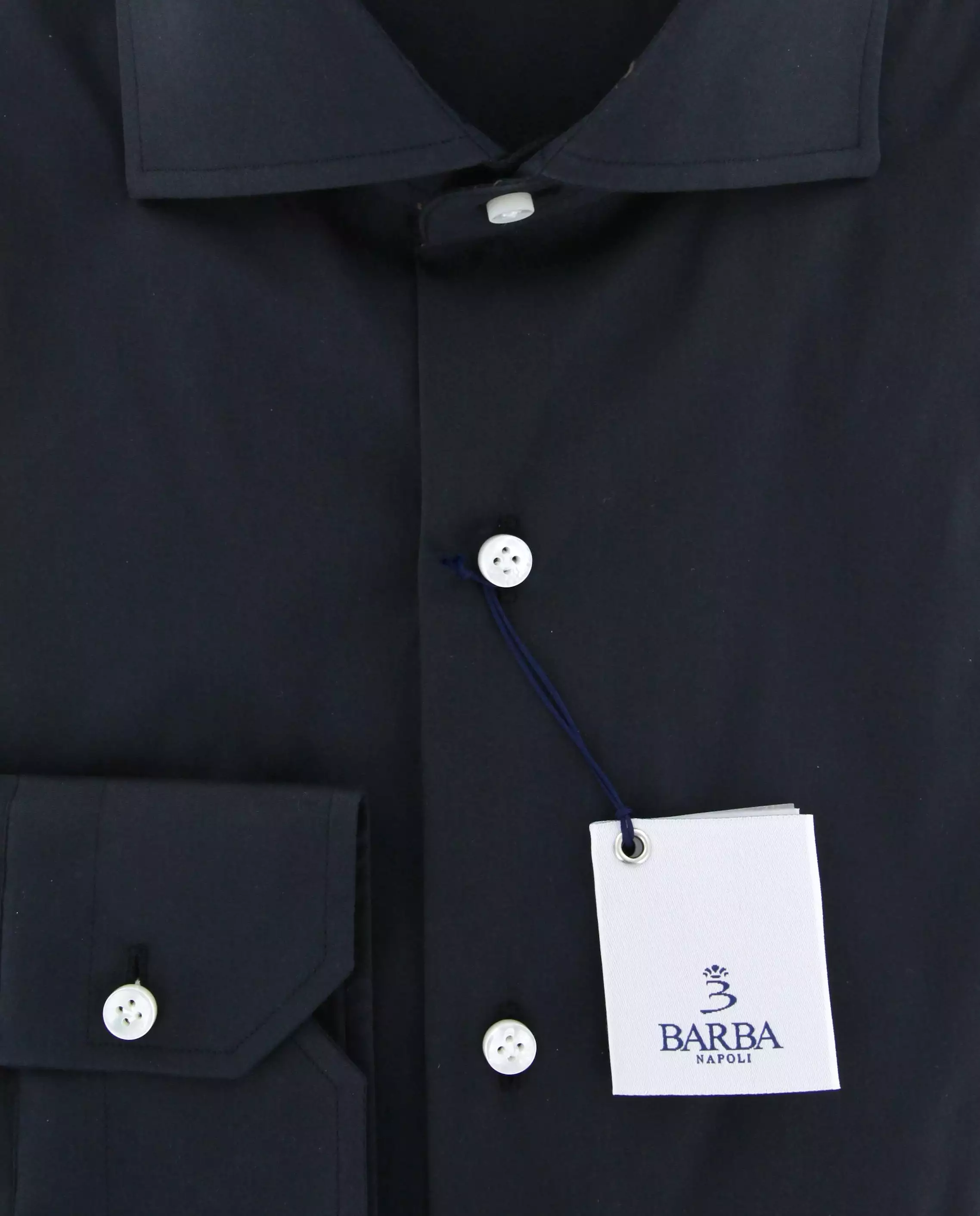 Barba Napoli Extra Slim Black Shirt