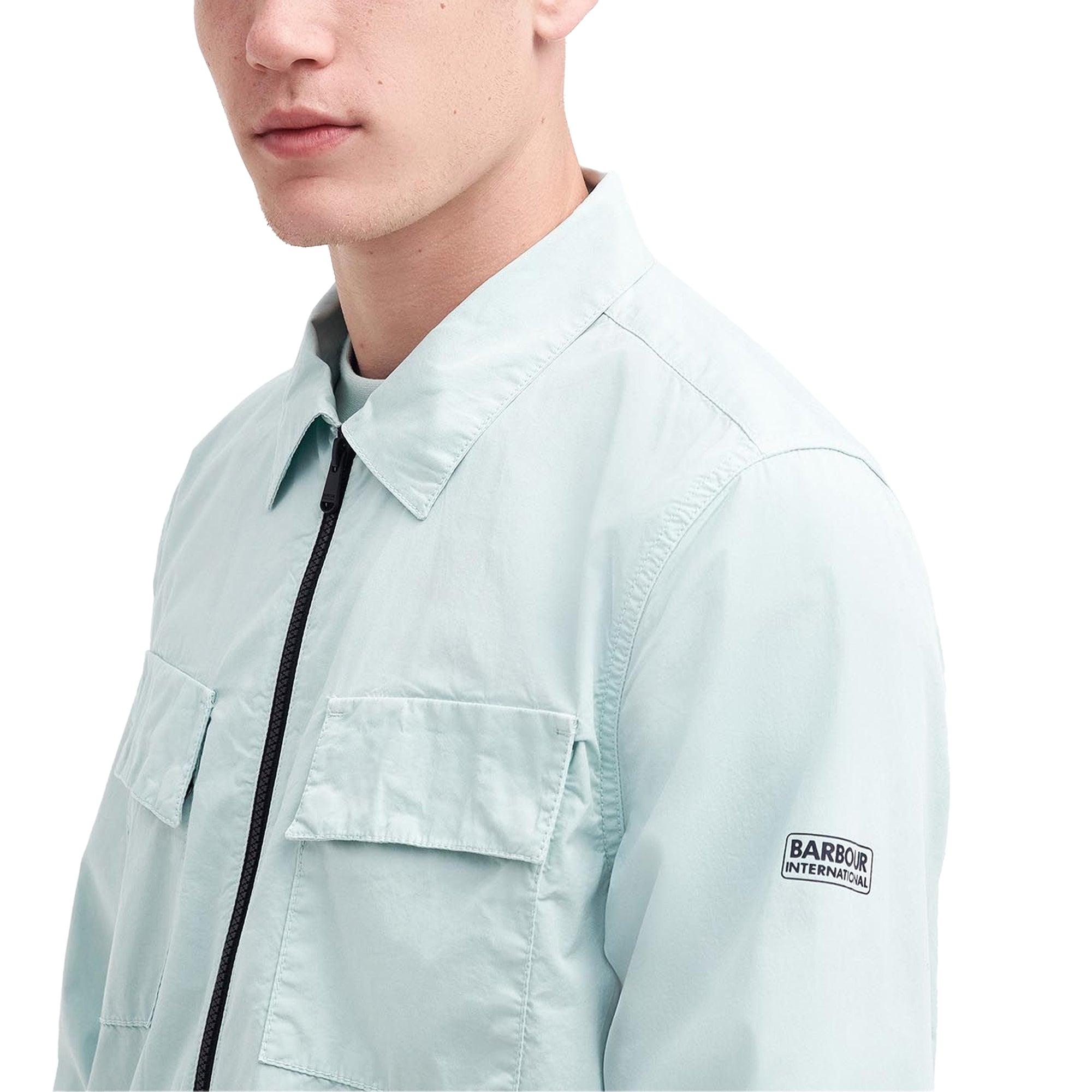 Barbour International Parson Overshirt - Green Fig | Shop Now