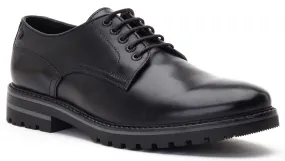 Base London Men's Waxy Leather Derby Shoe