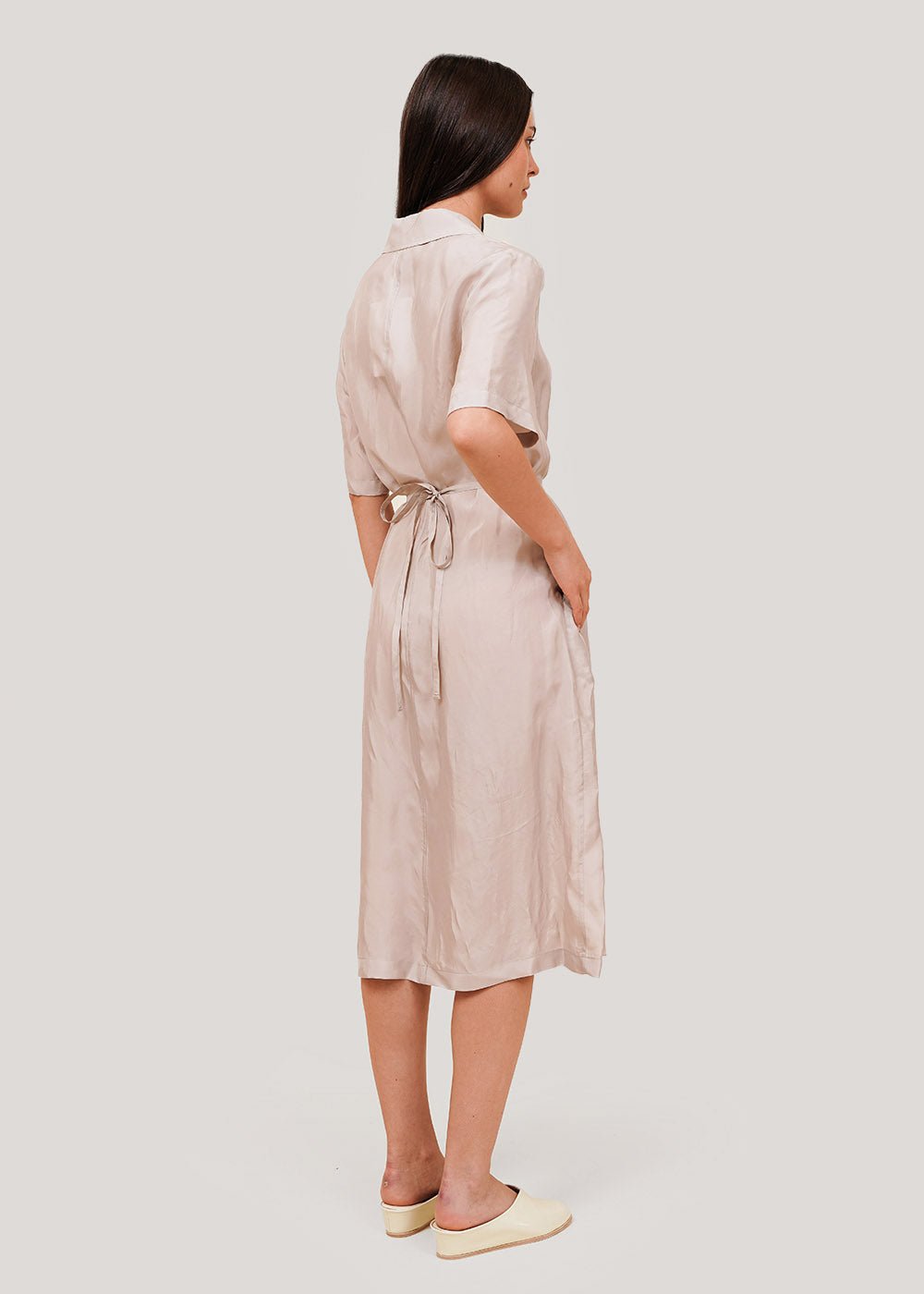 Beige Cupra Shirt Dress - Search Result: Cupra Shirt Dress in Beige