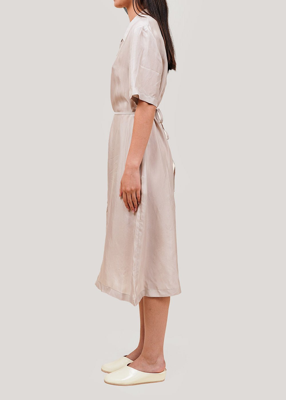 Beige Cupra Shirt Dress - Search Result: Cupra Shirt Dress in Beige