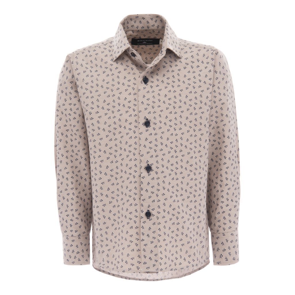 Beige Dandelion Patterned Shirt