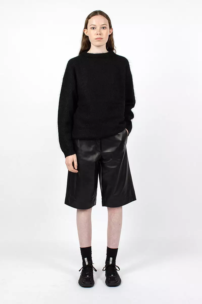 Bermuda Leather Shorts Black