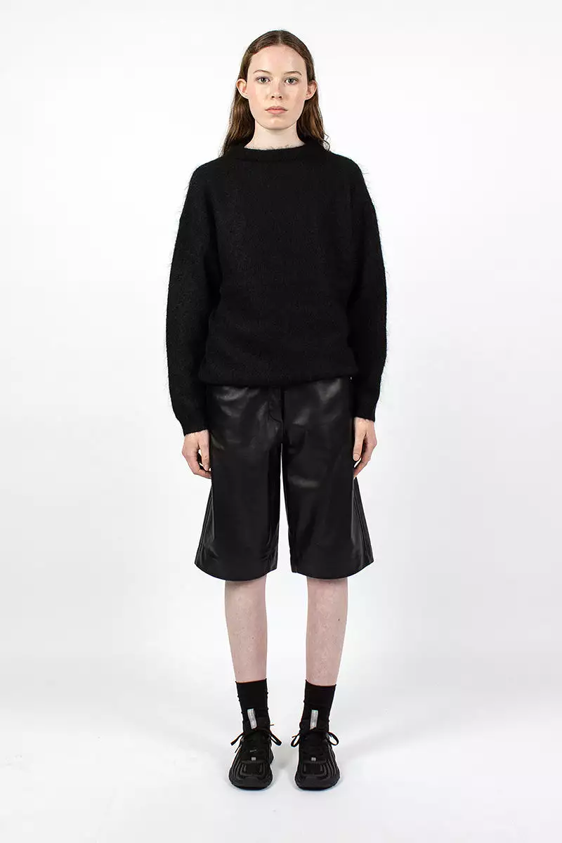 Bermuda Leather Shorts Black