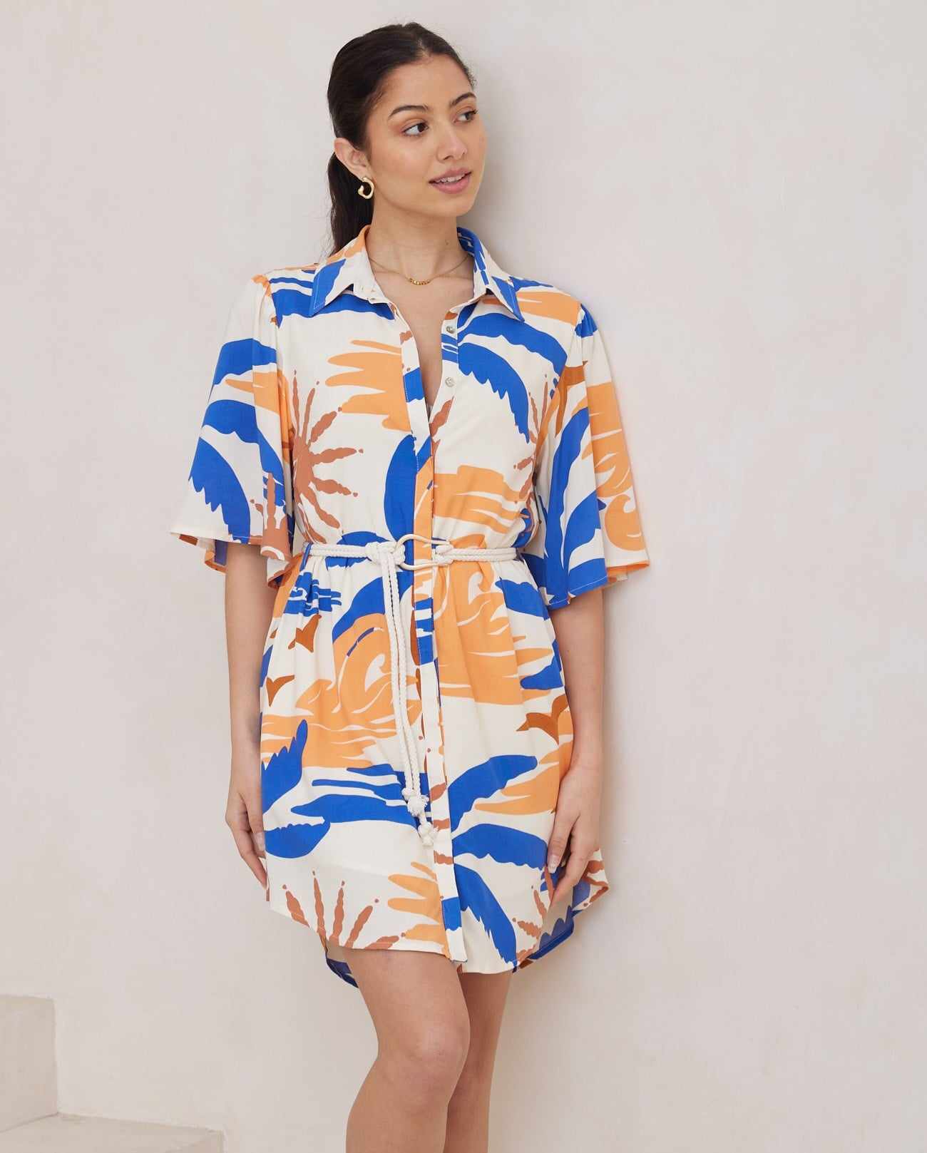 Bianca Shirt Dress - Cosmic Sunset - Shop Now