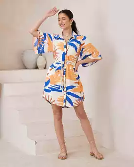 Bianca Shirt Dress - Cosmic Sunset - Shop Now