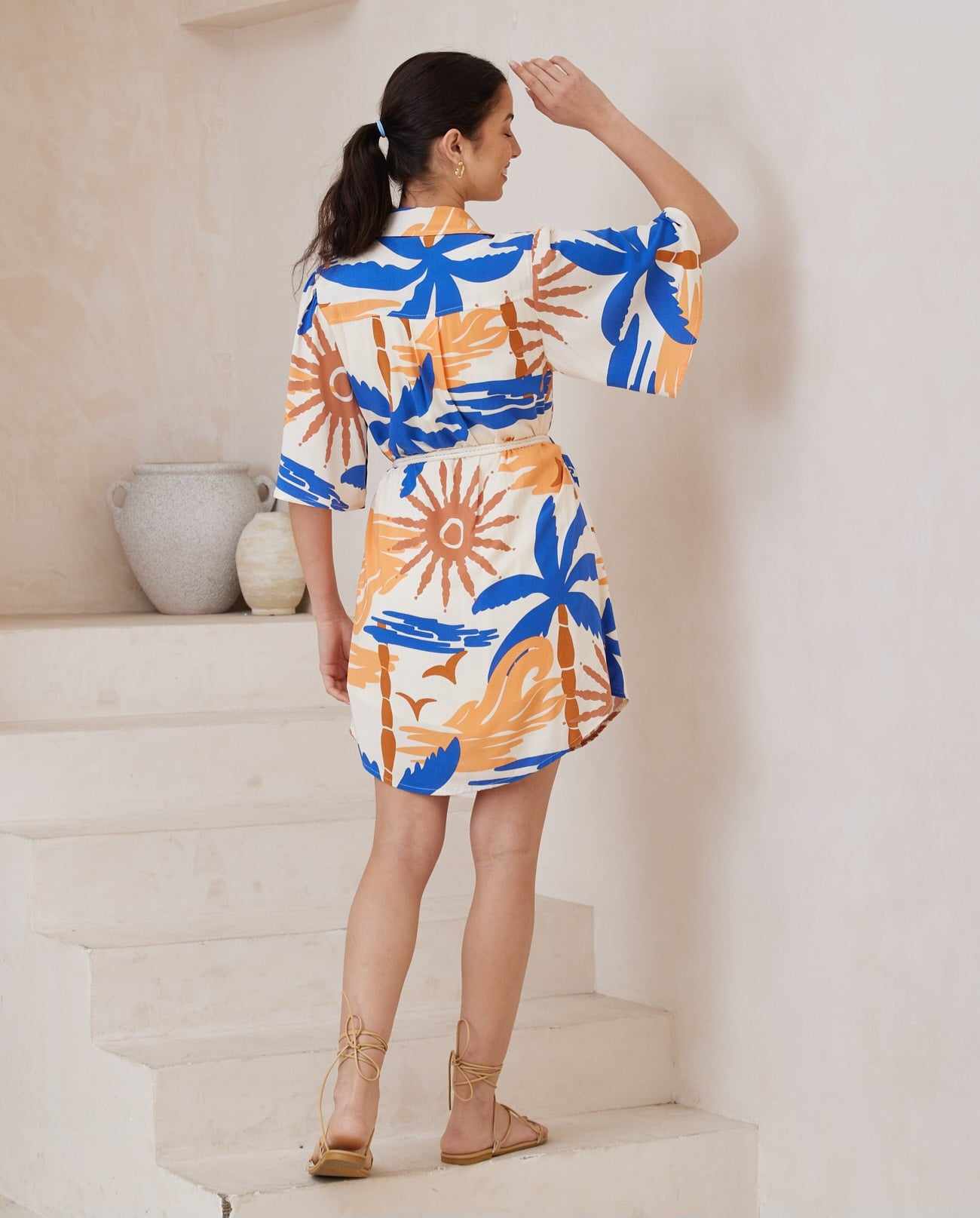 Bianca Shirt Dress - Cosmic Sunset - Shop Now