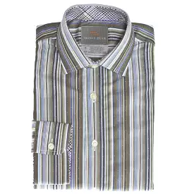 Big Boys Green Striped Shirt