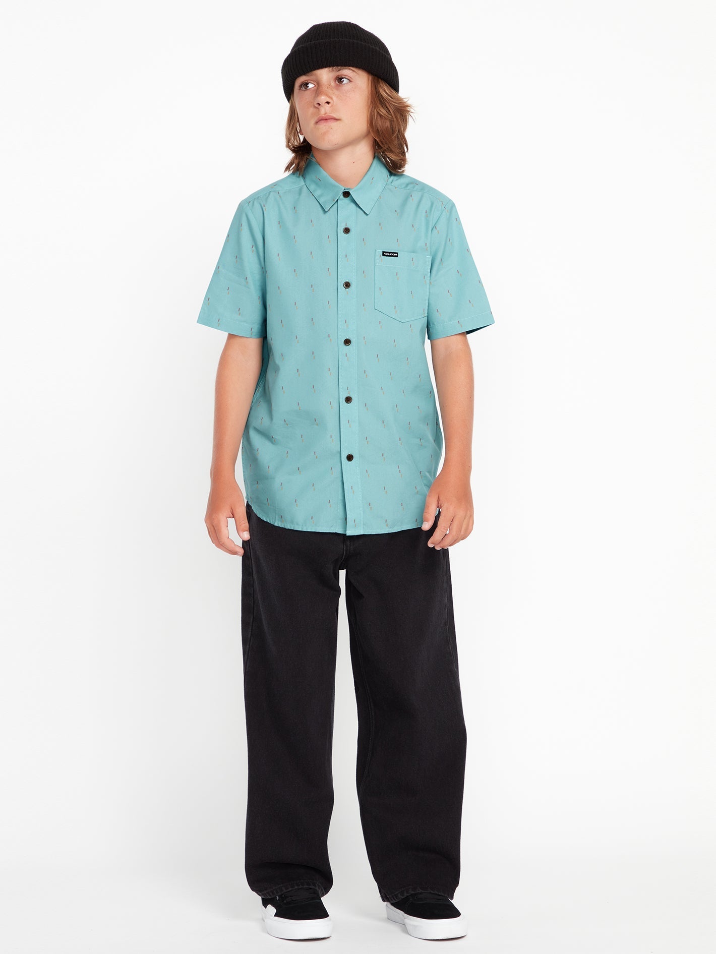 Big Boys Short Sleeve Shirt - Cali Blue Heather