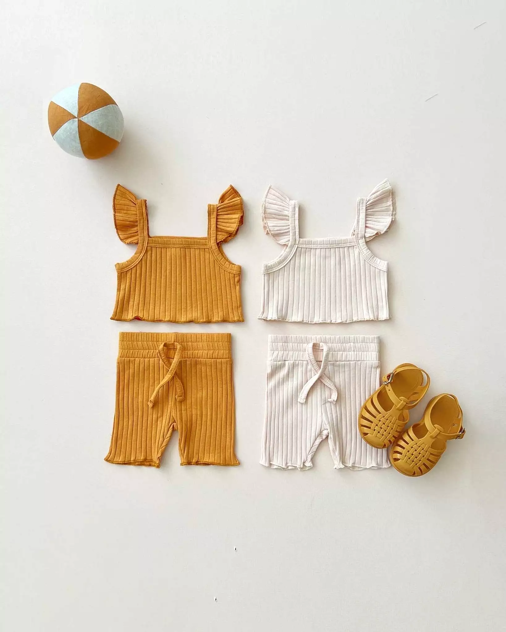 Biker Shorts Set - Butterscotch.