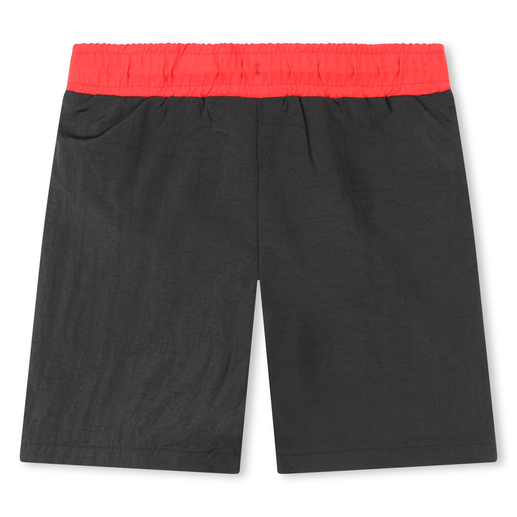 Black and red swimming trunks