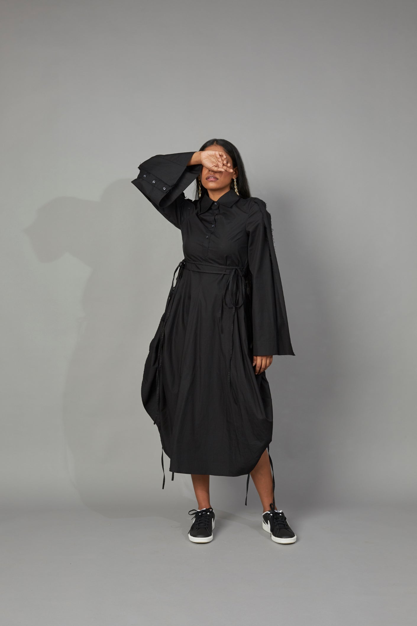 Black Classic Shirt Dress