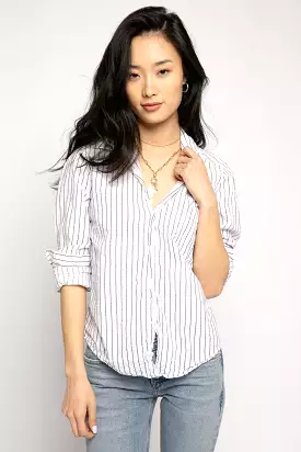 Black Dotted Stripe Barry Button Down Shirt