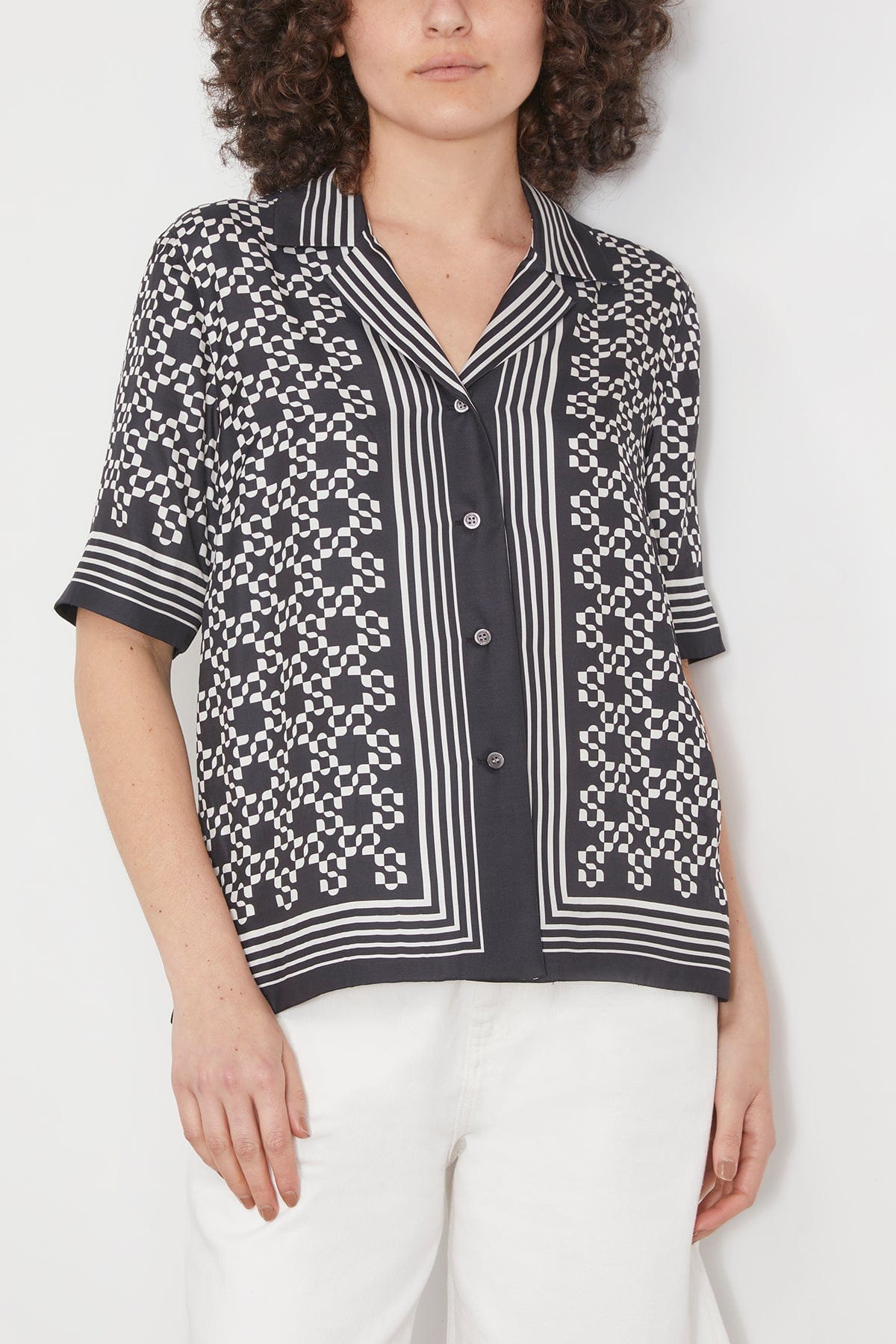 Black Koda Short Sleeve Button Down Shirt