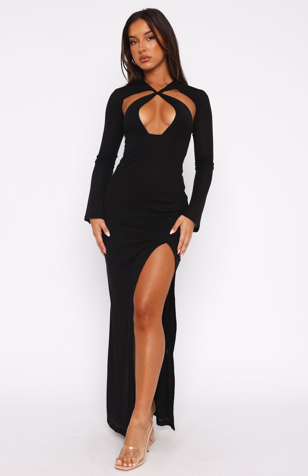 Black Long Sleeve Maxi Dress - Shop Now!