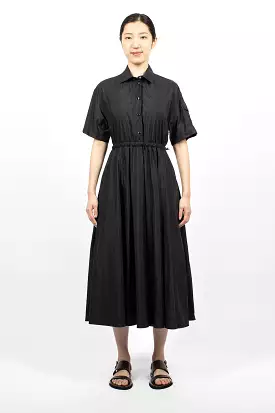 Black Poplin Shirt Dress.