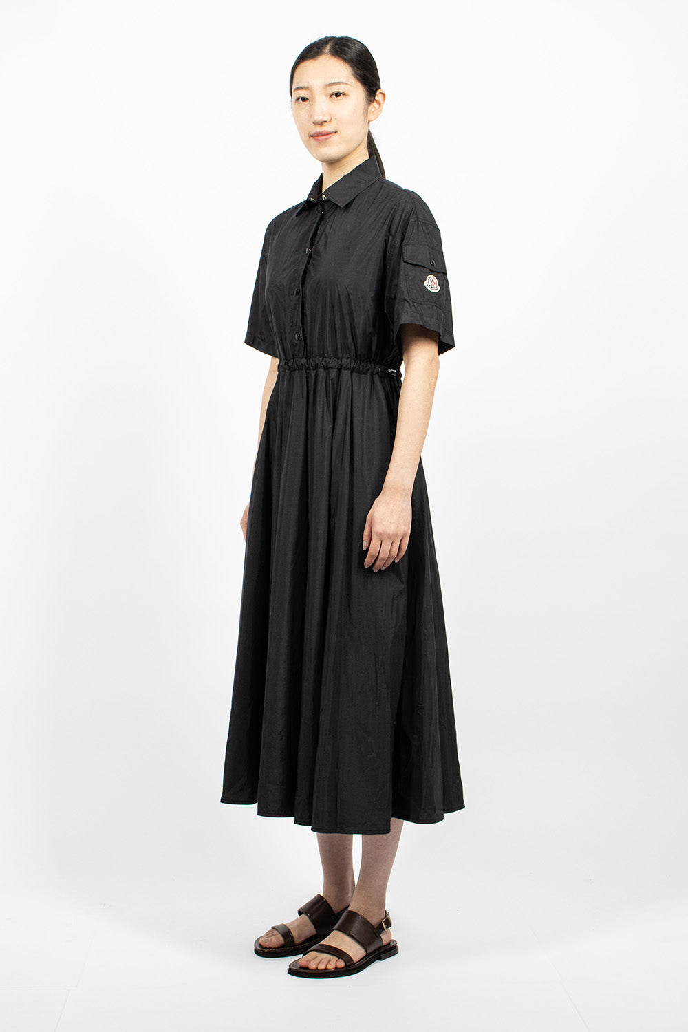 Black Poplin Shirt Dress.